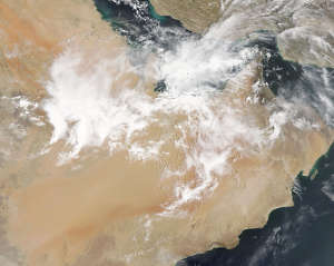 Convective systems that bring heavy rain over the Arabian Peninsula are likely to continue to increase in size and duration under a warming climate.
