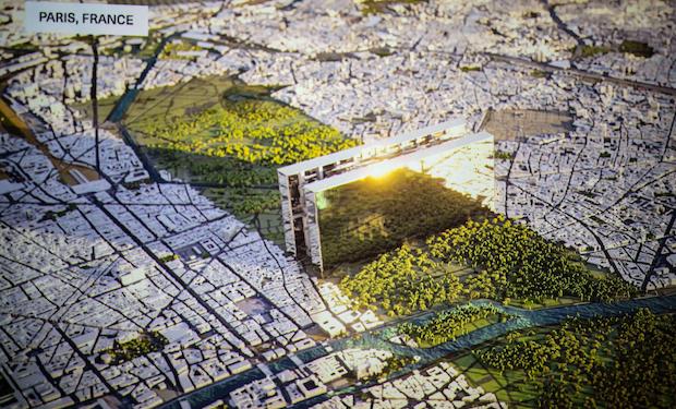 The LINE » exposition by NEOM in Riyadh, Saudi Arabia on November 15, 2022. Credit: Eliot Blondet/ABACAPRESS.COM/ Alamy Stock Photo